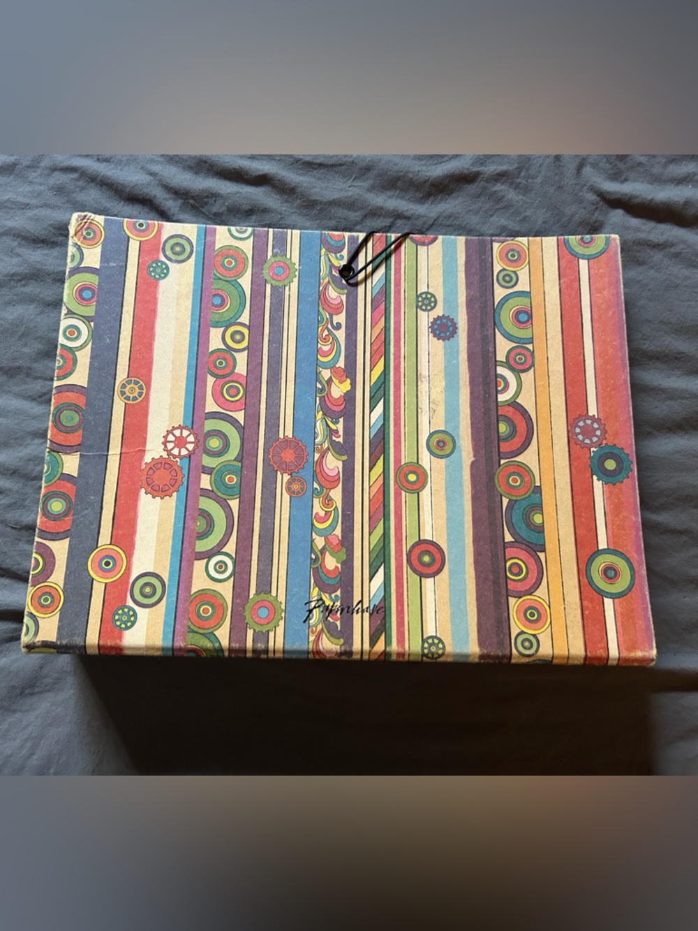 Vintage Colorful Paper Storage